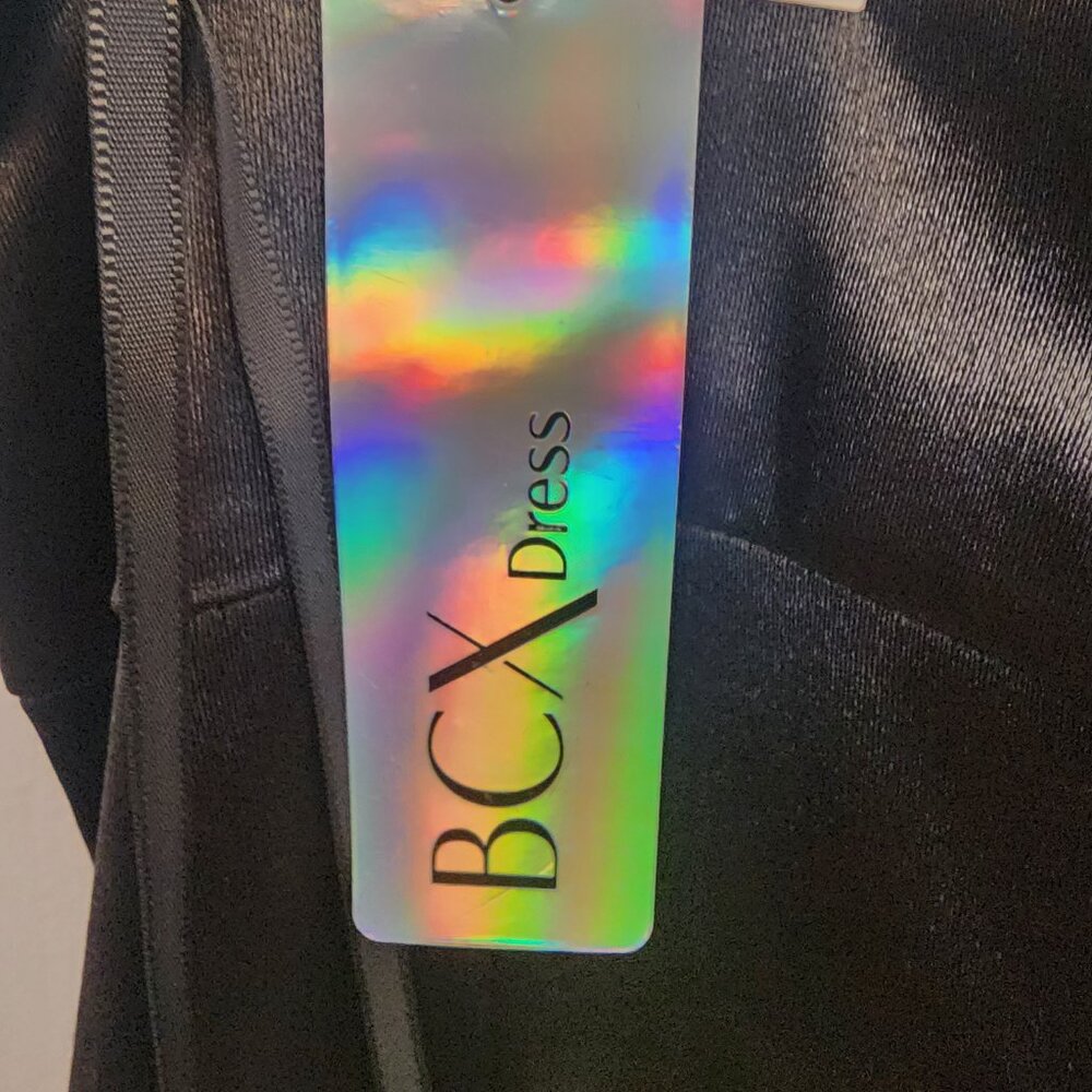 BCX Juniors' Embellished-Strap Satin Bodycon Dress for Christmas holidays - Picture 5 of 6